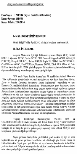 2013/14 (Siyasi Parti Mali Denetimi), K: 2014