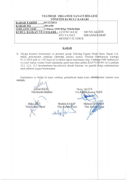 (2014-50 Y\326N.KURULU.PDF) - Velimeşe Organize Sanayi B&ouml;lgesi