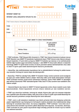 iNTERNET (ADSL) BAĞLANTısı YAPILAN TEL No: &Uuml; &Uuml; &Uuml; &Uuml; &Uuml;