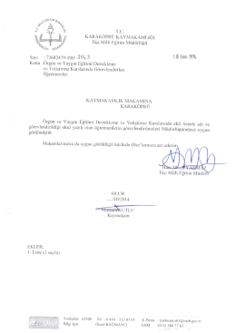 T.C. - karaköprü ilçe milli eğitim müdürlüğü