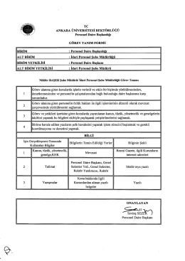 Tc ANKARA ÜNİVERSİTESİ REKTÖRLÜĞÜ