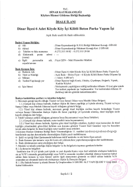 İhale ilanı i&ccedil;in tıklayınız