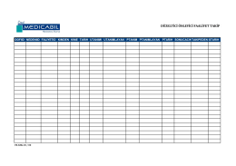 D&Uuml;ZELTİCİ &Ouml;NLEYİCİ FAALİYET TAKİP FORMU