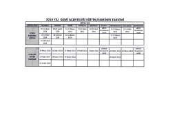 2014 vıLı GEMİ ACENTELİĞİ EĞİTİM/sEMiNER TAKVİMİ