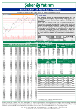 Teknik Bülten 24 Kasım 2014 Pazartesi