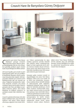 Creavit Hare ile Banyolara G&uuml;neş Doğuyor