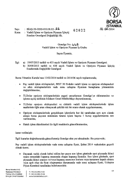 VİOP İşleyiş Esasları Genelgesinde Değişiklik