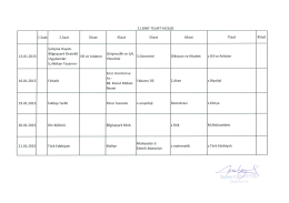11.SINIF TELAFI YAZILISI 1.Saat 2.Saat 3Saat 4Saat SSaat 65aat