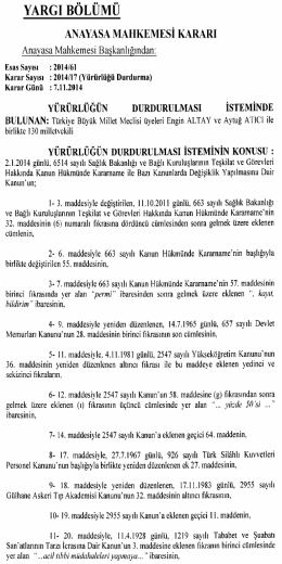 ANAYASA MAHKEM ESİ KARARI Anayasa