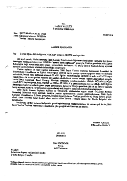 T.c. HATAY vAiiLlĞİ lı Demkıer Mad&auml;raıga