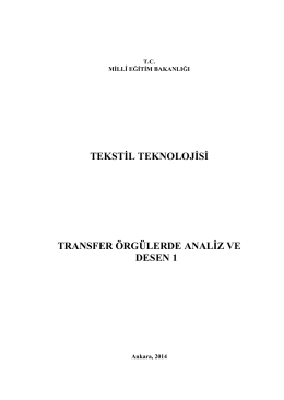 tekstġl teknolojġsġ transfer örgülerde analġz ve desen 1