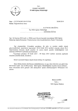 T.C. UŞAK vALıLıGı 11 M&uuml;&uuml; Eğitim M&uuml;d&uuml;rl&uuml;ğ&uuml;