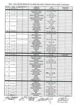 2014 - 2015 EĞİTİM &ouml;ĞRETiM YILI MRG FEN LisEsi LD&Ouml;NEM
