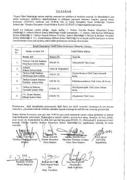 Banka Promosyonu Tutanağı - Diyanet İşleri Başkanlığı