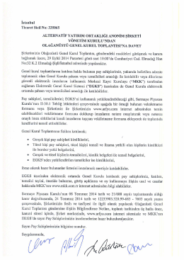 19.03.2014 Tarihli Davet dok&uuml;manını eklenmiştir.