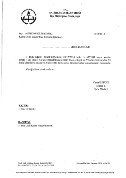 V T.c. sALİHLİ KAYMAKAmIĞI İl&ccedil;e Mini Eğitim M&uuml;d&uuml;rl&uuml;ğ&uuml;