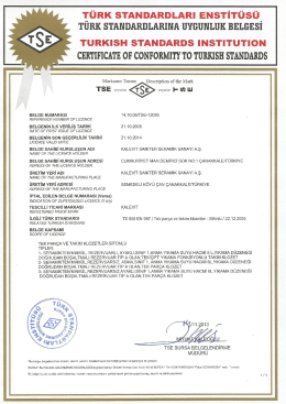 TS 800 EN 997 Kalevit Markalı Klozetler 494 KB