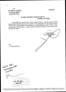 T.c. İSTANBUL ANADOLU 18/10/2014 13. İCRA DAİRESİ 2014