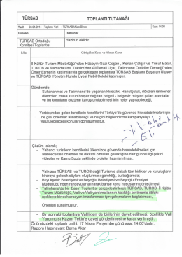 TÜRSAB ToPLANTı TUTANAĞI