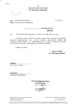 YAZI - Ergani İl&ccedil;e Milli Eğitim M&uuml;d&uuml;rl&uuml;ğ&uuml;