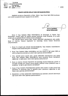 Yazılı Soru Önergesinin Metni - Türkiye Büyük Millet Meclisi