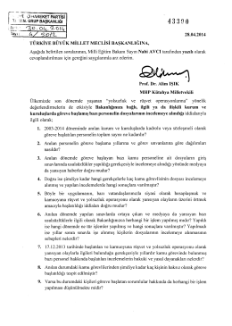 Yazılı Soru &Ouml;nergesinin Metni - T&uuml;rkiye B&uuml;y&uuml;k Millet Meclisi