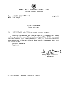 Cevap - T&uuml;rkiye B&uuml;y&uuml;k Millet Meclisi