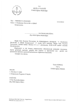 Scanned Document - Fethiye İlçe Milli Eğitim Müdürlüğü
