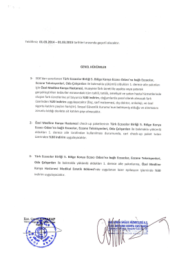 Medline Hastanesi Sa?l?k Hizmetleri Sözle?mesi için t?klay?