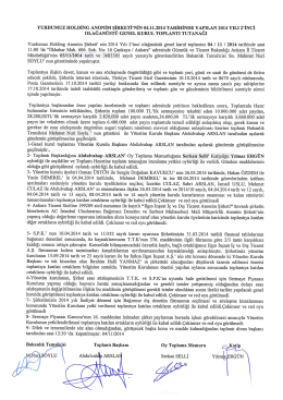 YURDUMUZ HOLDİNG ANONİM ŞİRKETİININ 04.11.2014