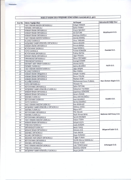 oGEs 27 KAsıM 2014 PERŞEMBE GÜNÜ GÖREV ALAcAKLAR (2