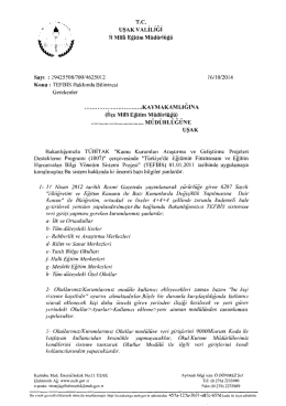 UŞAK vALıLıGı ıíı Miıri Eğitim Müdürlüğü