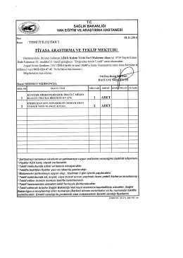 T.c. U _ _sAĞLıK BAKANLIĞI _ vAN EGITIM vE ARAŞTIRMA