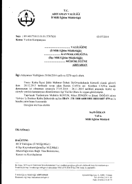 T.C. ADIYAMAN vALiLiĞi ıı Mini Eğitim M&uuml;d&uuml;rl&uuml;ğ&uuml;