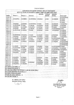 &ccedil;alışma &ccedil;izelgesi i&ccedil;in tıklayınız