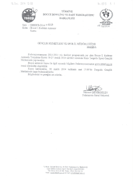 Bocce 1. Kademe Antren&ouml;r Kursu