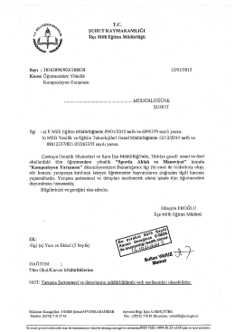 T.c. şUHUT KAYMAKAMLIĞI İlçe Mini Eğitim Müdürlüğü