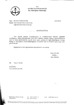 T.c. - Salihli İl&ccedil;e Milli Eğitim M&uuml;d&uuml;rl&uuml;ğ&uuml;