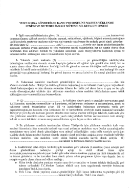 YURT DIŞINA GÖNDERİLEN KAMU PERSONELth MAHsUS