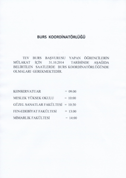 t.e.v burs başvurusu yapan öğrencilerin mülakat tarihi
