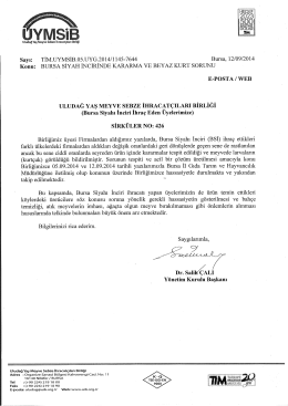 Sayı: TlM.UYMSİB.05.UYG.2014/ 1145