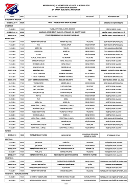 MERSİN GENÇLİK HİZMETLERİ VE SPOR İL MÜDÜRLÜĞÜ 2013