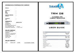 tekniksat trm 08 user guıde
