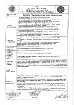 TJQLZEMENIN oEHıDRE Toz KRoMoJENıK AGAR BEsıYERLERı