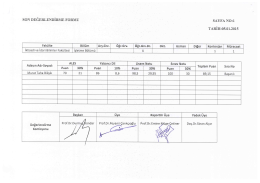 soN DEĞERLENDİRME FORMU