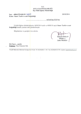 T.C. KULA KAYMAKAMLIĞI &uuml;&ccedil;e Miııi Eğitim M&uuml;d&uuml;rı&uuml;ğ&uuml;
