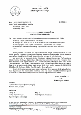 ?ilk "ii- ANTALYA vALıLıGı - Tepebaşı İl&ccedil;e Milli Eğitim M&uuml;d&uuml;rl&uuml;ğ&uuml;