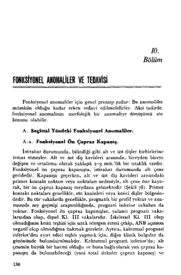 F&Ucirc;NKSİY&Ucirc;NEL AN&Ucirc;MALİLER VE TEDAVİSİ