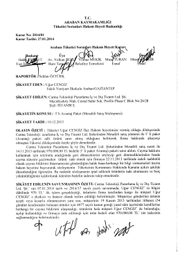 T.C. ARABAN KAYMAKAMLIĞI T&uuml;ketici Sorunları Hakem Heyeti