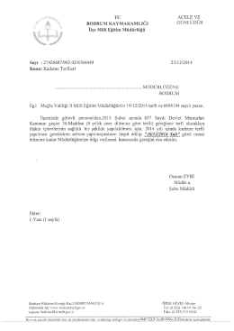 bodrum kaymakamlığı g&uuml;nl&uuml;d&uuml;r - Bodrum İl&ccedil;e Milli Eğitim M&uuml;d&uuml;rl&uuml;ğ&uuml;